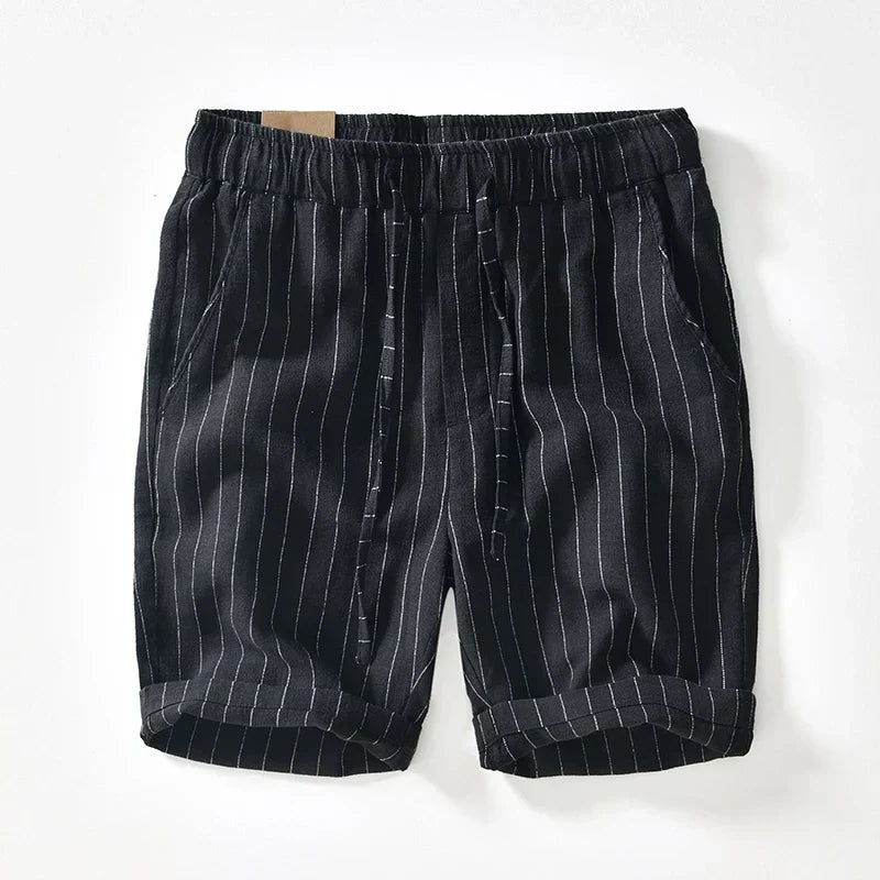 Gabriel™ - Bermudas blancas a rayas con estilo premium y fresco