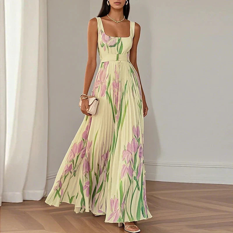 Oriah | Vestido Maxi Floral de Corte A