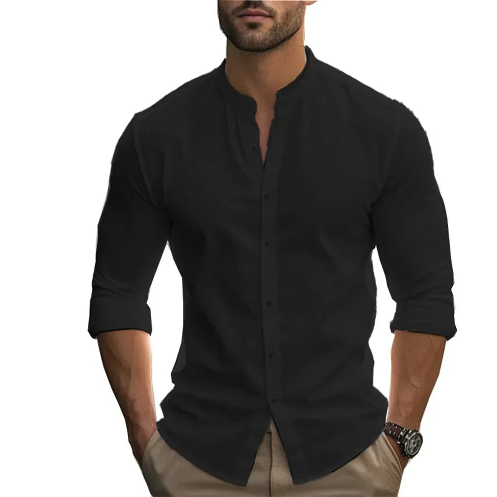 Gerardo™ - Camisa celeste con diseño limpio y exclusivo