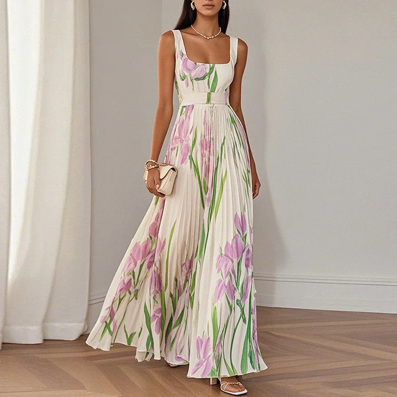 Oriah | Vestido Maxi Floral de Corte A