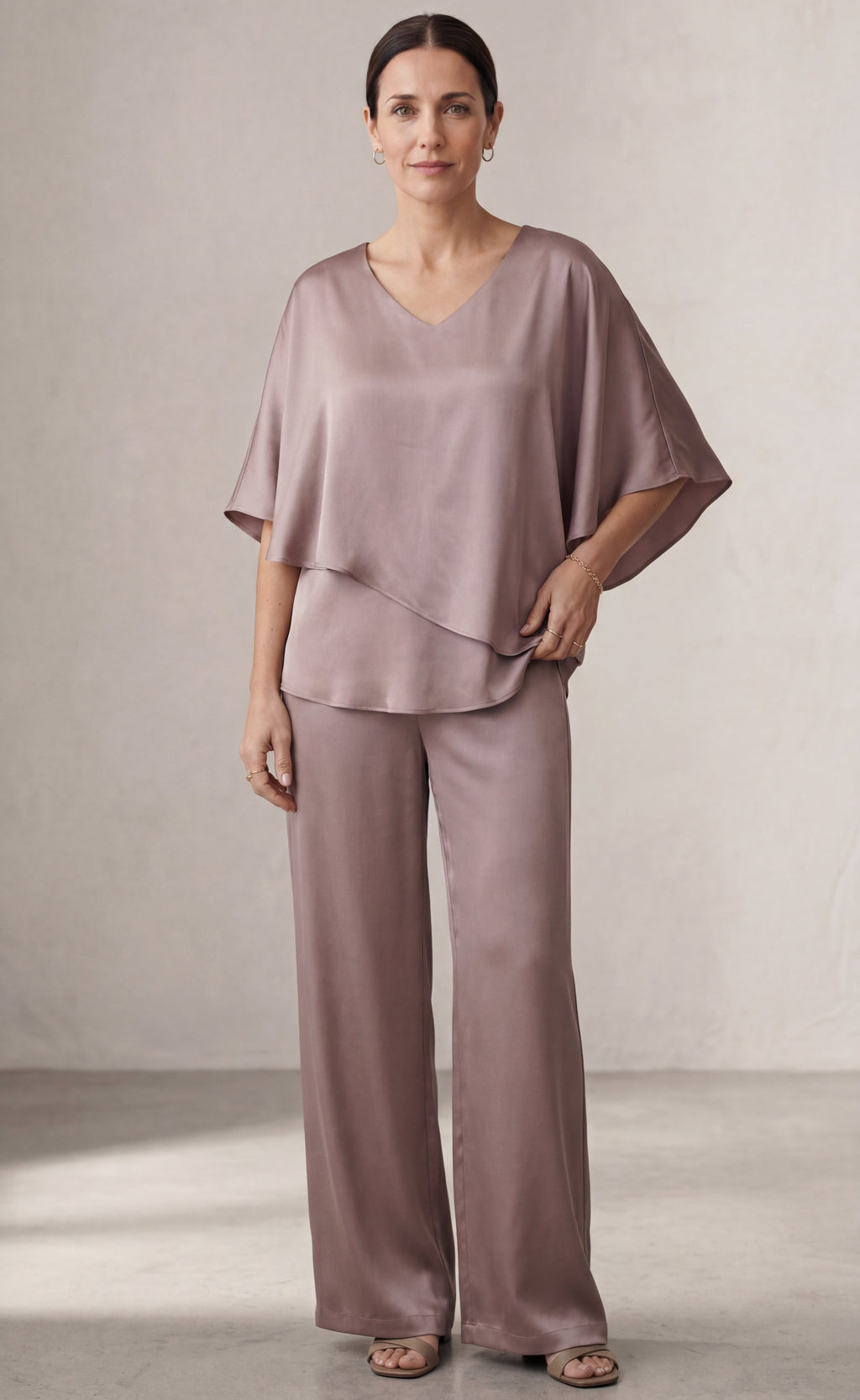 Martha • Conjunto de dos piezas con pantalón de pierna ancha