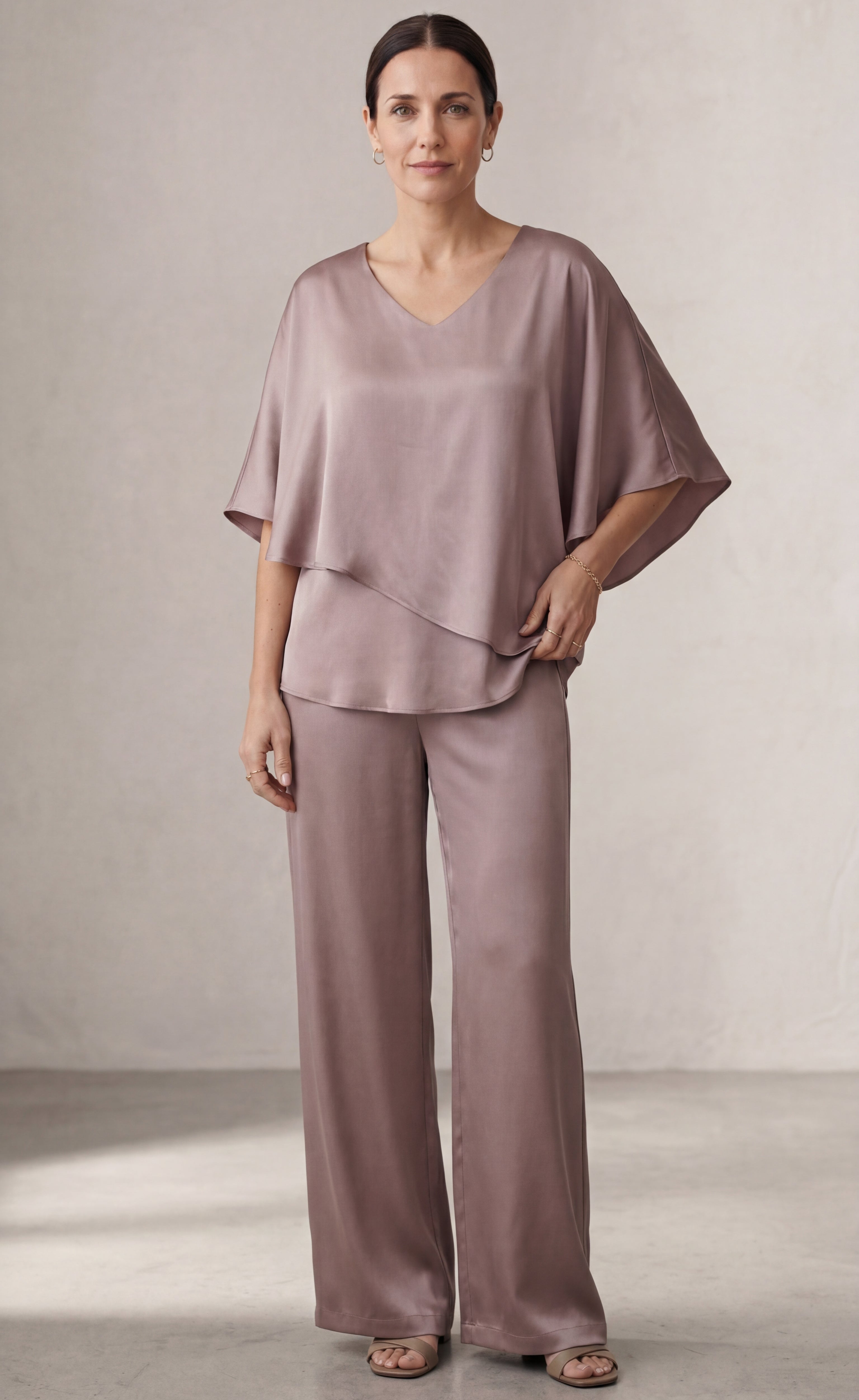 Martha • Conjunto de dos piezas con pantalón de pierna ancha