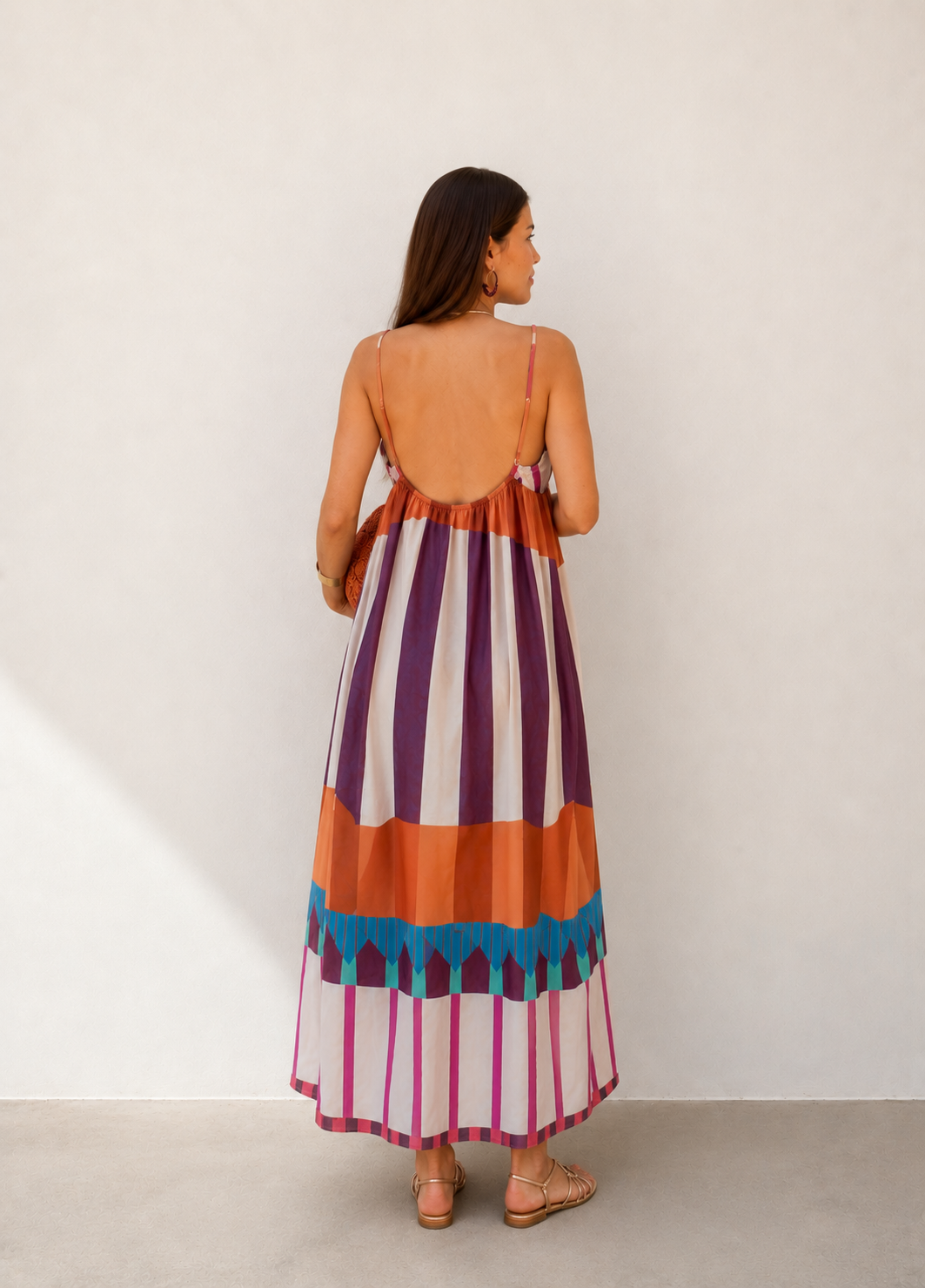 Lucía|Vestido de verano con estampado de rallas