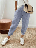 Pantalones de mujer de corte holgado a rayas