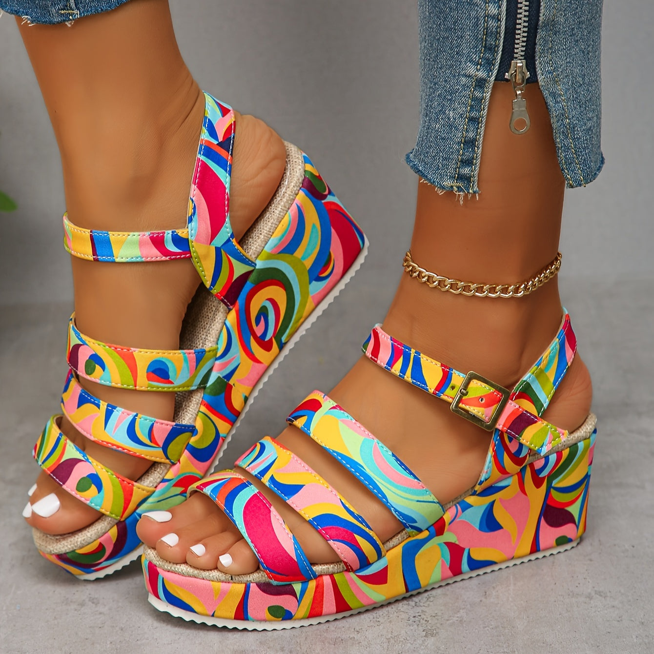 Selora • Sandalias plataforma con tira al tobillo