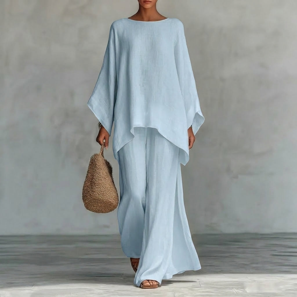 Cristina™ | Conjunto de Dos Piezas con manga larga y pantalón ancho
