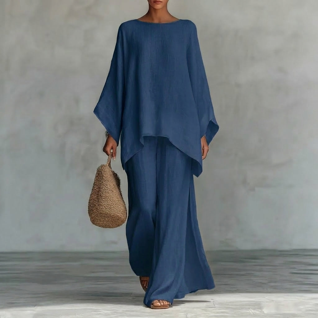 Cristina™ | Conjunto de Dos Piezas con manga larga y pantalón ancho