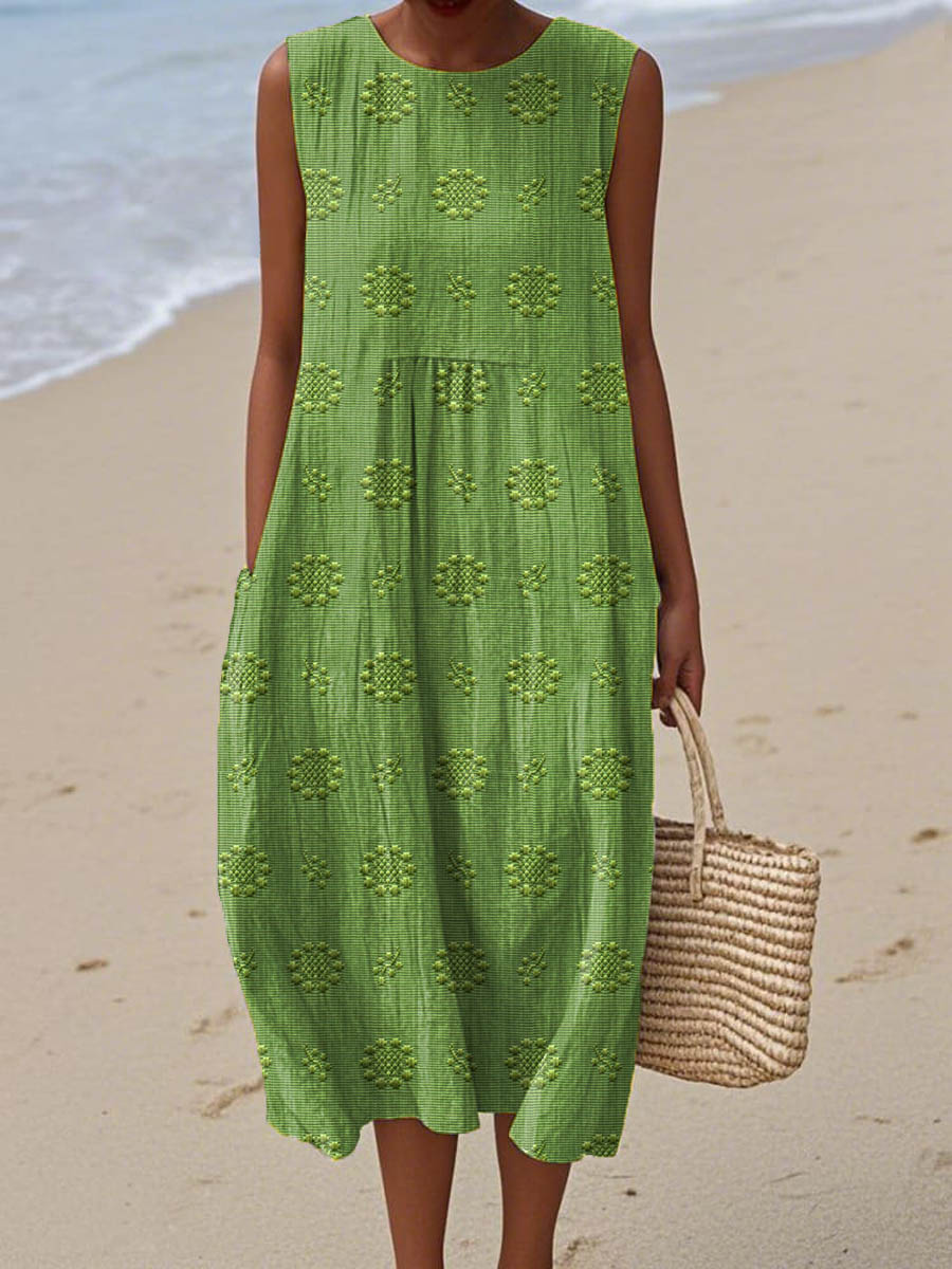 Beatrice - Vestido Elegante Sin Mangas con Bolsillos