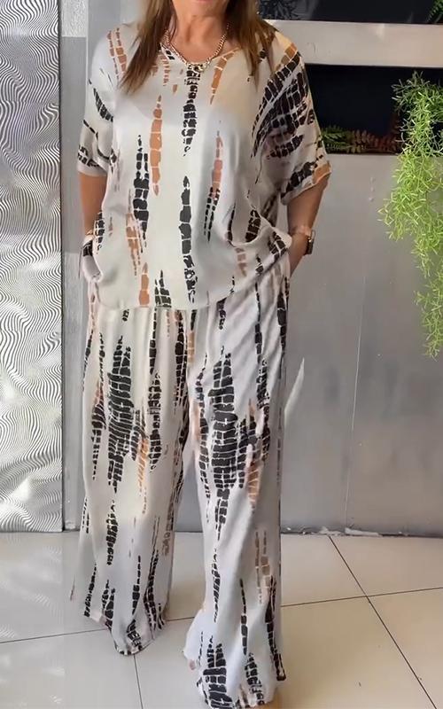 Marie • Conjunto estampado de dos piezas