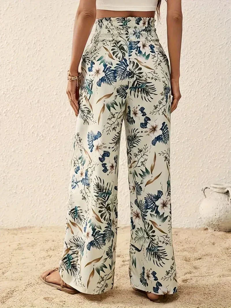 Alexa™ Pantalones con elegante estampado floral