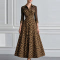 Noa Vestido Maxi de Tul Animal Print