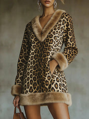 Valentina Vestido Mini con Estampado Animal Print