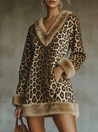 Carla Vestido Mini con Estampado Animal Print