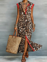 Elisa Vestido Animal Print Maxi