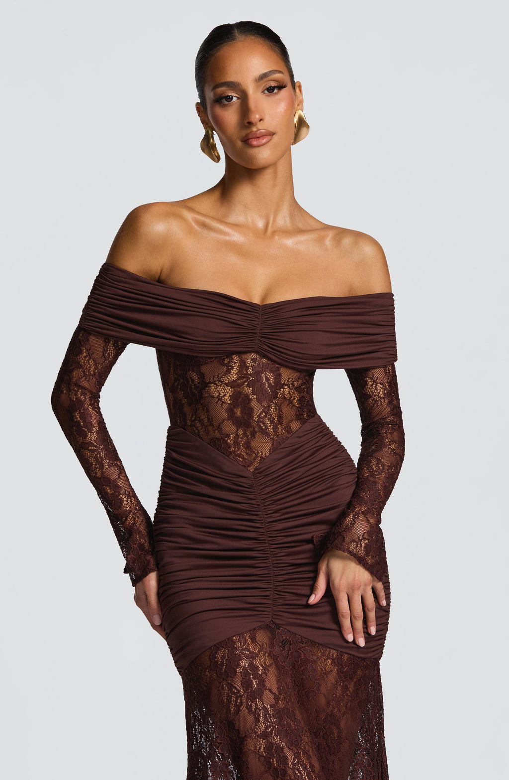 Vestido Libra™ | Elegancia sofisticada con encaje y drapeado