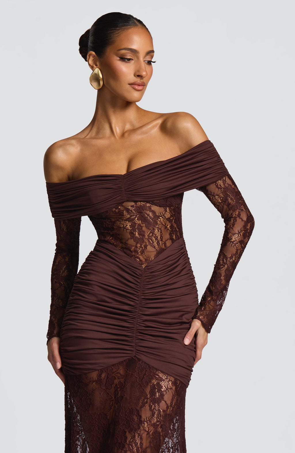 Vestido Libra™ | Elegancia sofisticada con encaje y drapeado