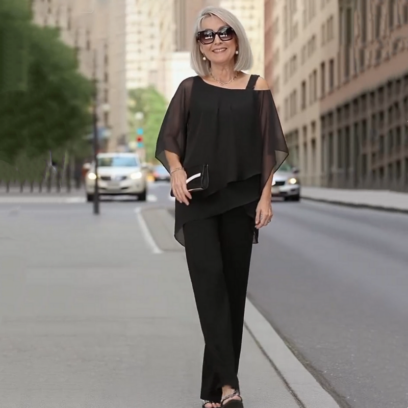 CLAUDIA™ | Conjunto Fluido de Chiffon con Corte Acampanado