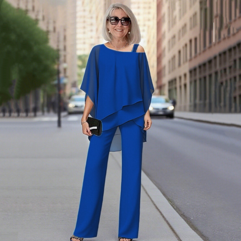 CLAUDIA™ | Conjunto Fluido de Chiffon con Corte Acampanado